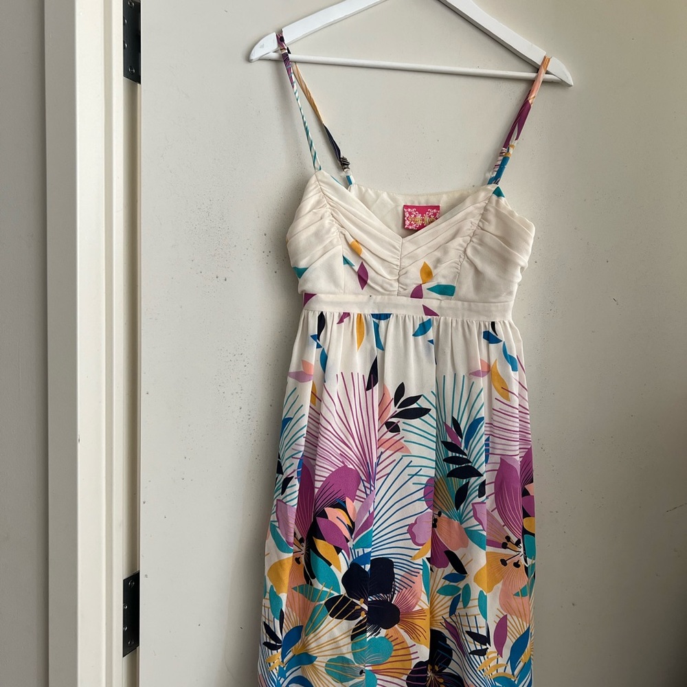 Yumi Kim Floral Print Mini Dress with Belt